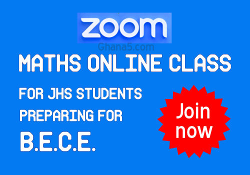 Sign up for Zoom (online tutorials) private class for junior high, BECE math